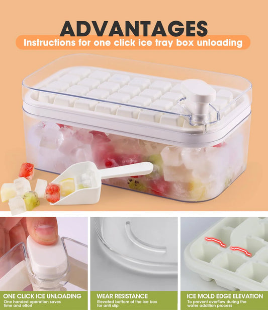 One Button Ice Cube Tray